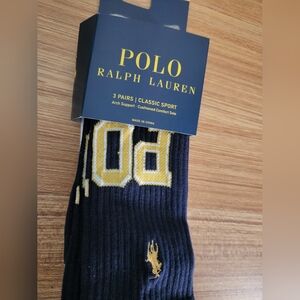 Polo by Ralph Lauren Men's Sport Socks - Navy and Gray